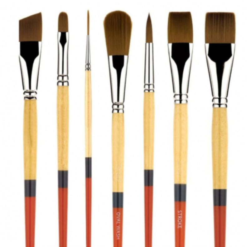 Set 3 Pinceles Princeton Mango Corto Pelo Dorado (2)-1