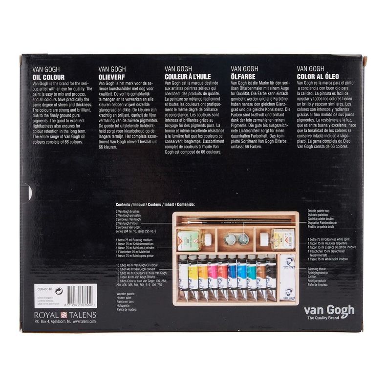 Set de Óleos Van Gogh Caja Madera 10 Colores + Accesorios-4