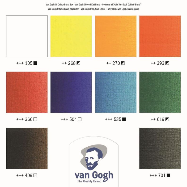 Set de Óleos Van Gogh Caja Madera 10 Colores + Accesorios-5