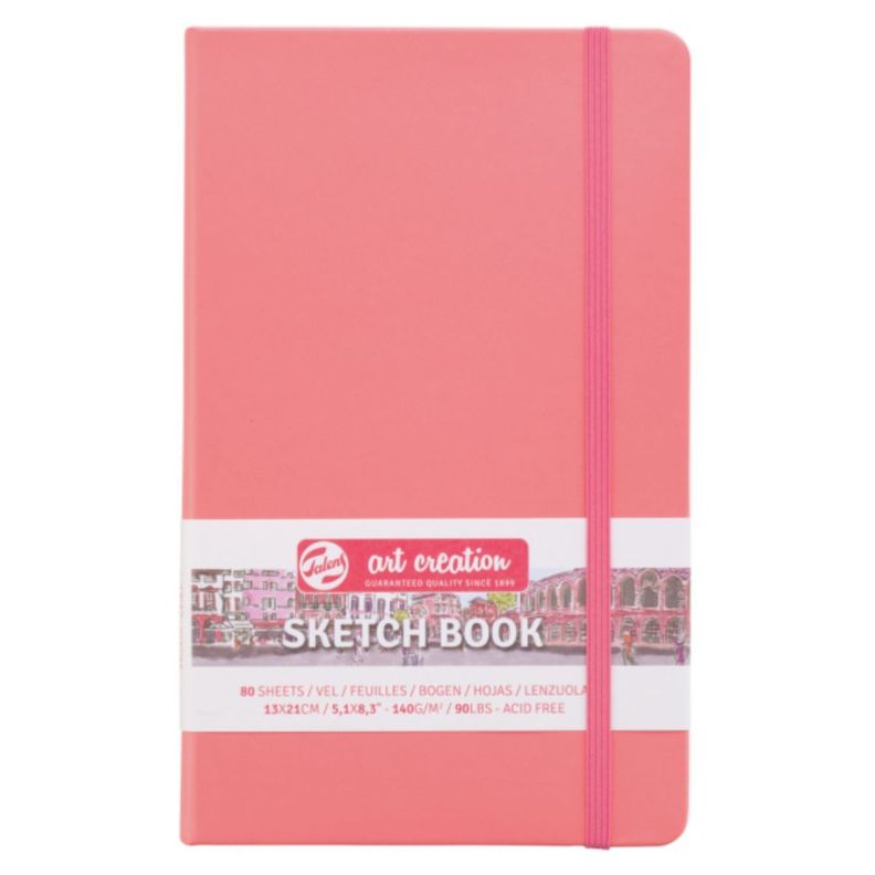 Libreta Art Creation Rojo Coral 13x21cm 140gr 80hjas.-0