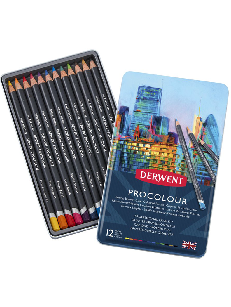 Lápices de Colores Procolour Derwent Set 12-0