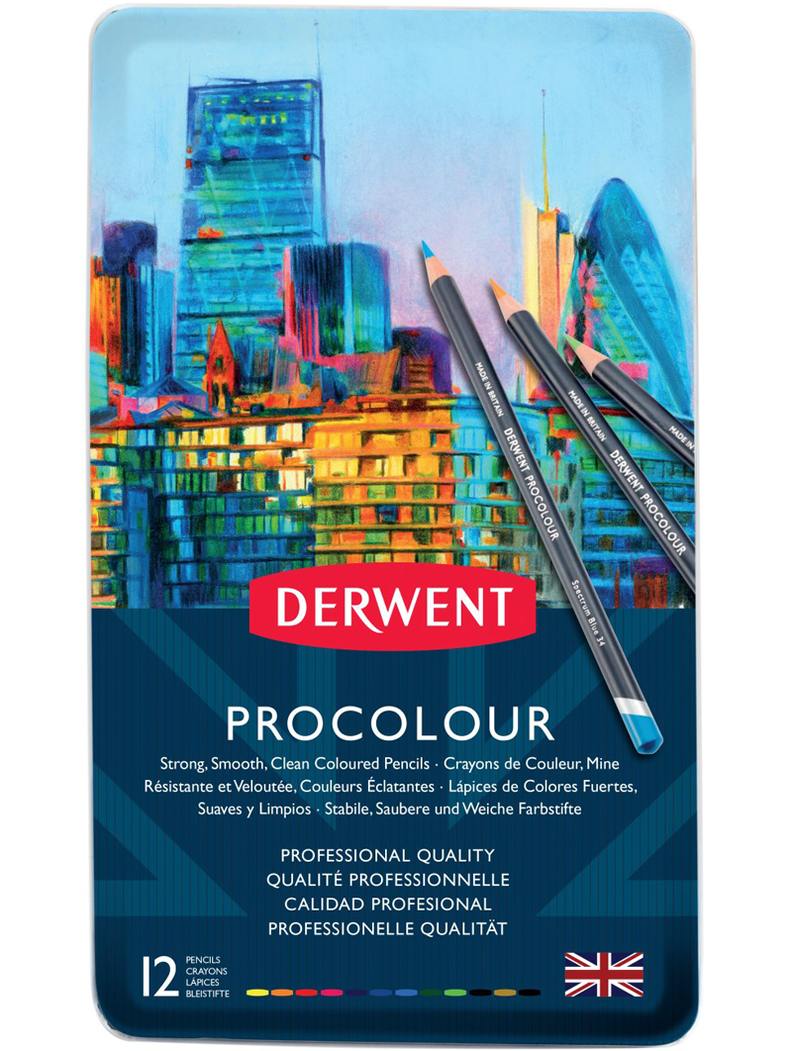 Lápices de Colores Procolour Derwent Set 12-1