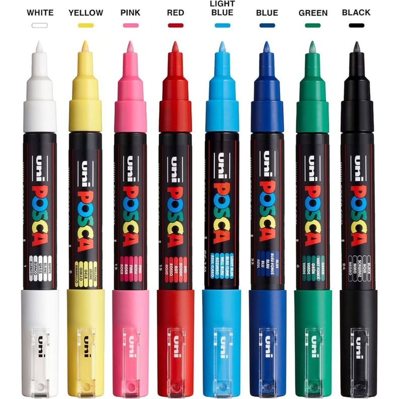 Marcadores Posca 1M Set 16 Colores Básicos-1