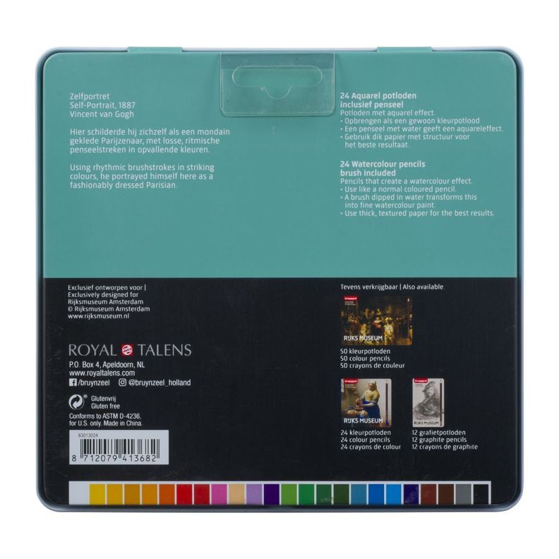 Lápices Acuarela Bruynzeel Rijks Museum Set 24 Colores-2