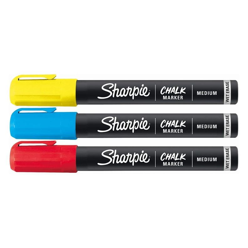 Set 3 Marcadores Sharpie de Tiza Líquida Borrable Primarios-1