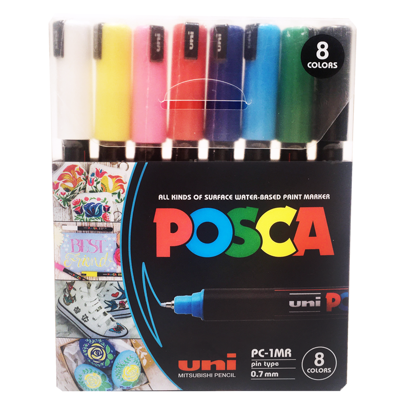 Marcadores Posca 1MR Set 8 Colores Básicos-0