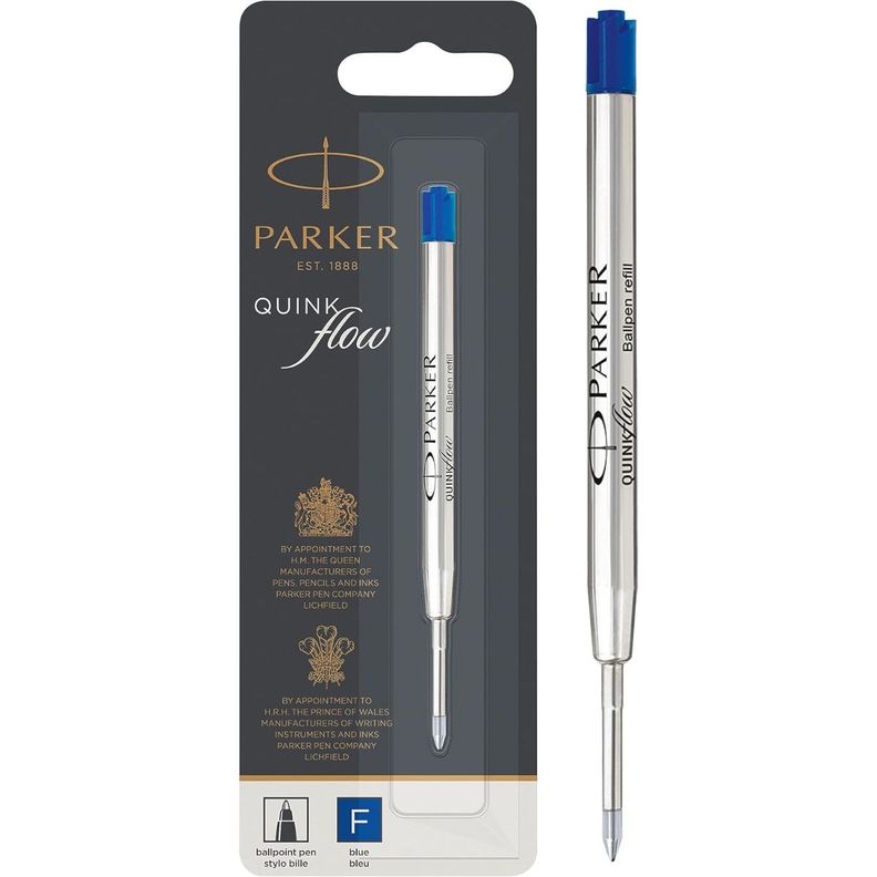 Repuesto De Bolígrafo Quinkflow Azul 0.8 Parker-0