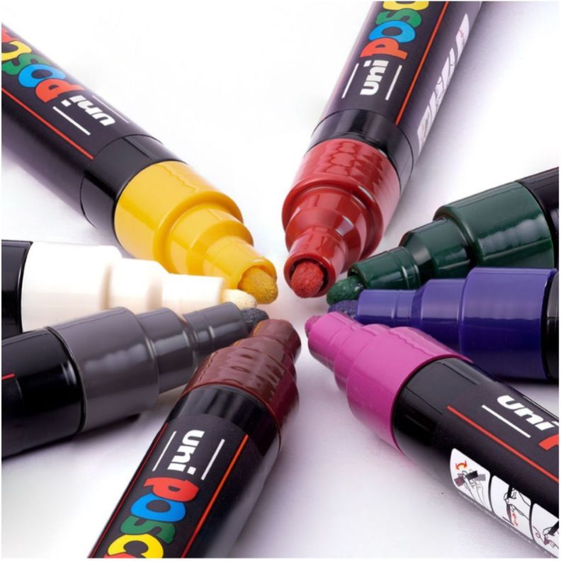 Marcadores Posca 5M Set 8 Colores Oscuros-2