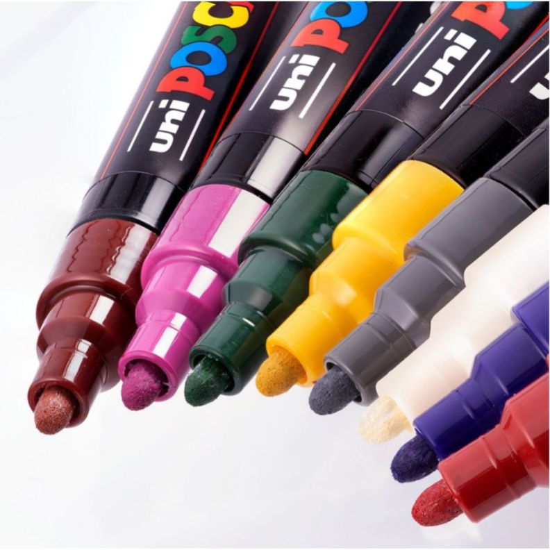 Marcadores Posca 5M Set 8 Colores Oscuros-3
