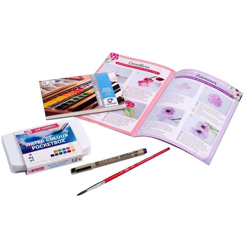 Multi Set Acuarelas Floral Talens 5 Piezas-2