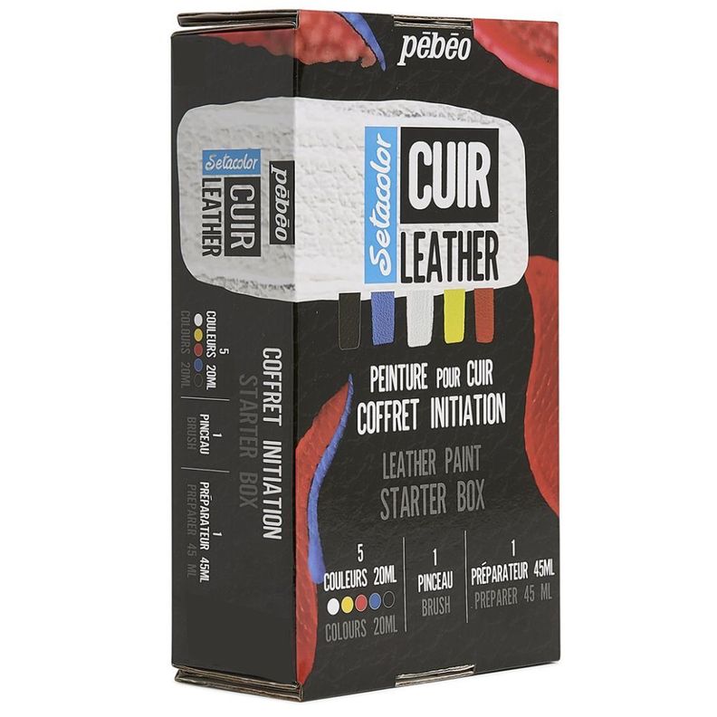 Pintura para Cuero Pebeo Setacolor Set 5 Colores x 20ml-1