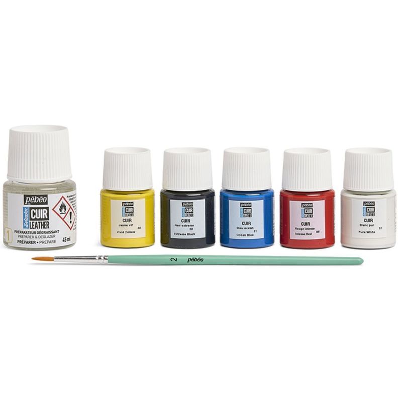 Pintura para Cuero Pebeo Setacolor Set 5 Colores x 20ml-2