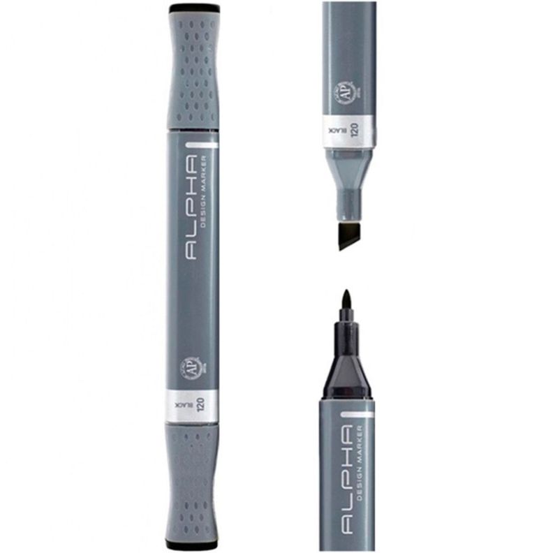 Marcadores Alpha Design Gris Cálido Set 12 Colores-4