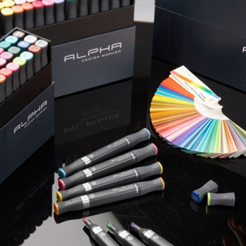 Marcadores Alpha Design Gris Cálido Set 12 Colores-6