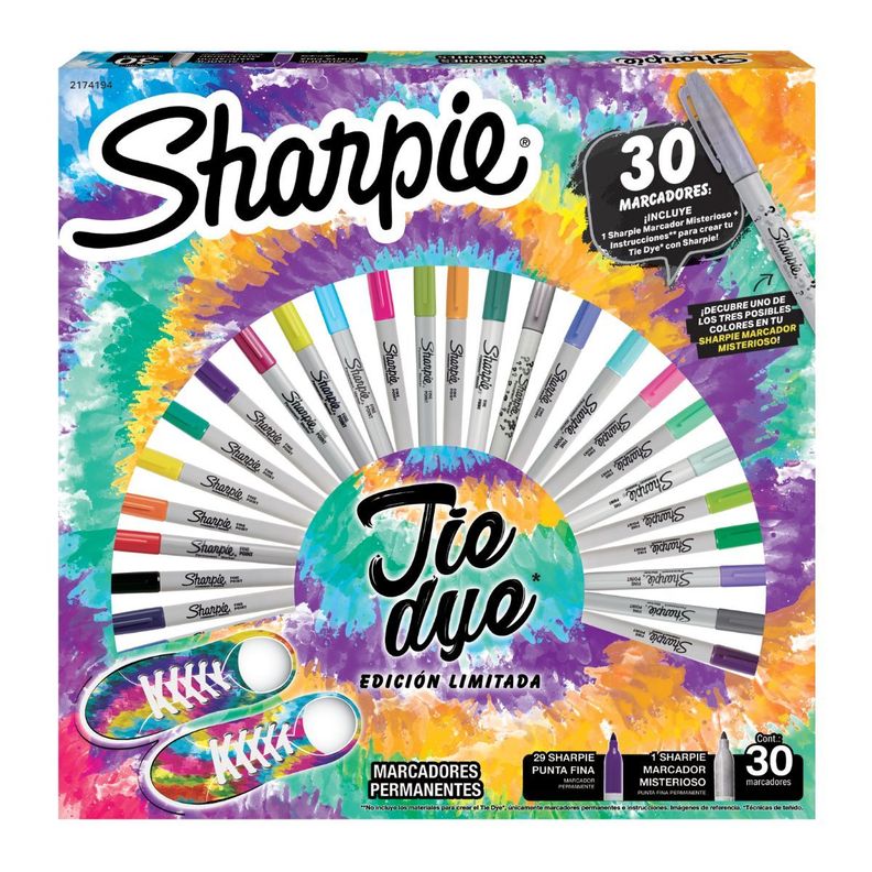 Ruleta 30 Marcadores Sharpie Tie Dye con Marcador Misterioso-0