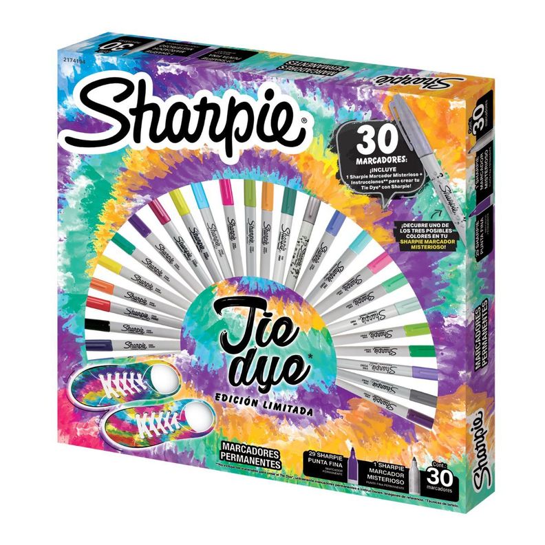 Ruleta 30 Marcadores Sharpie Tie Dye con Marcador Misterioso-2