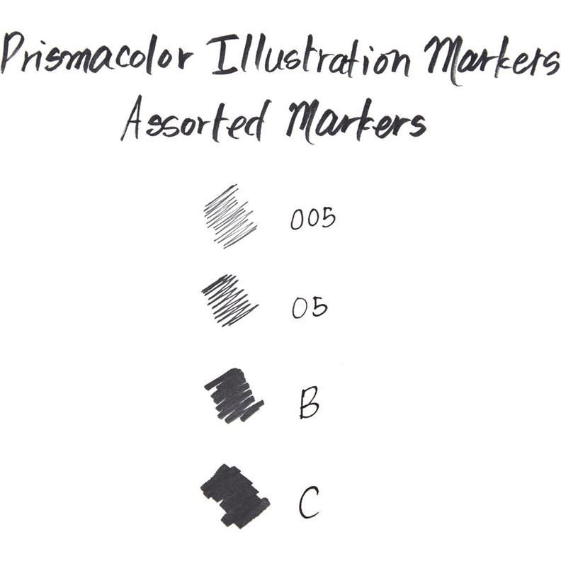 Tiralíneas y Marcador Prismacolor Premier Set 4 Negros-3