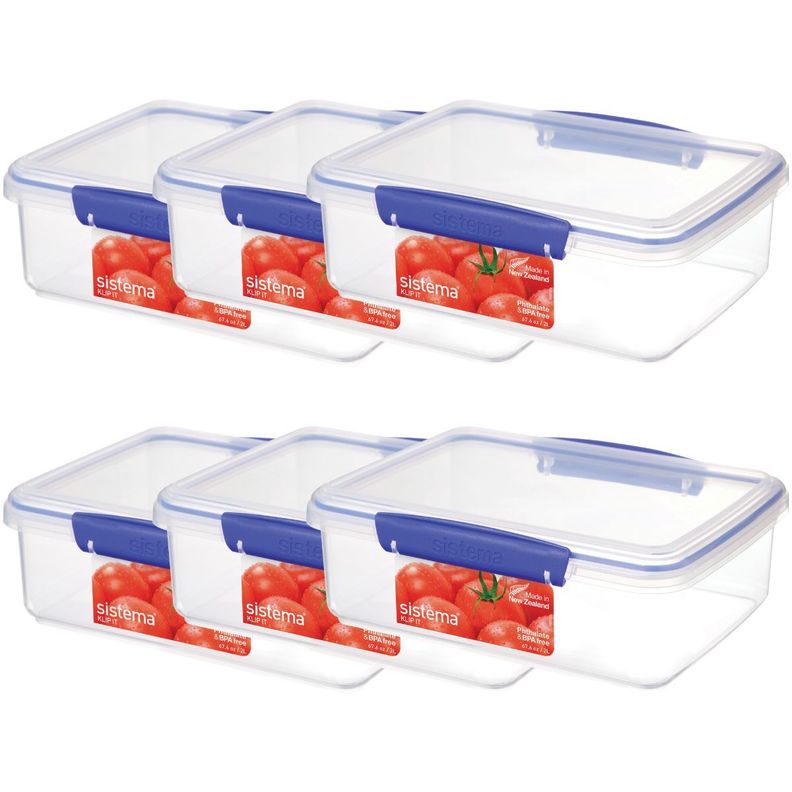 Pack 6 Tapers Rectangulares Sistema Azul 2 Litros-2