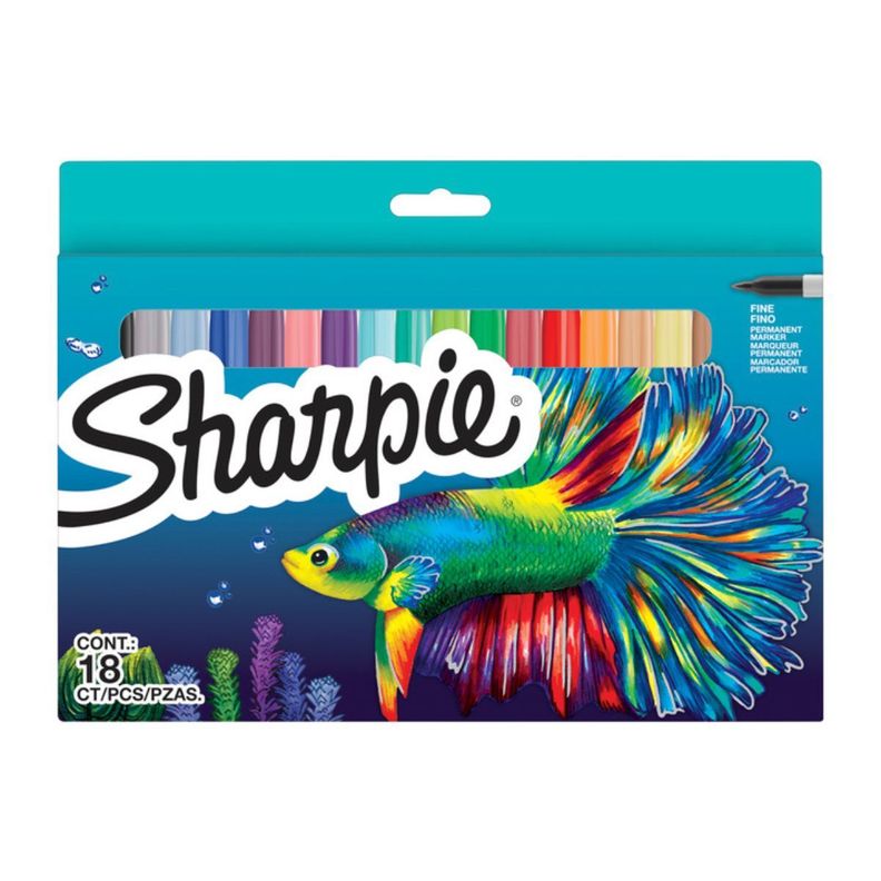Marcadores Sharpie Permanente Pez Set 18 Colores-0