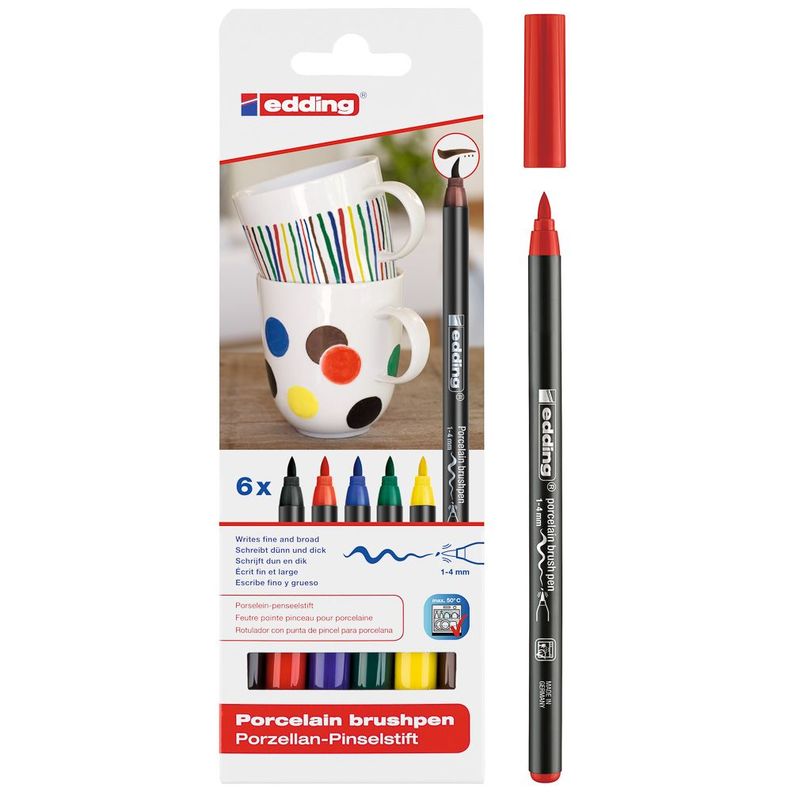 Marcadores Porcelana Edding Punta Pincel Sets