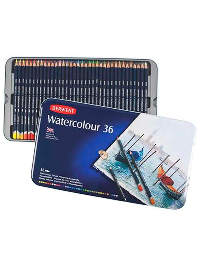 Lápices De Colores Acuarelables Derwent Set 36-0