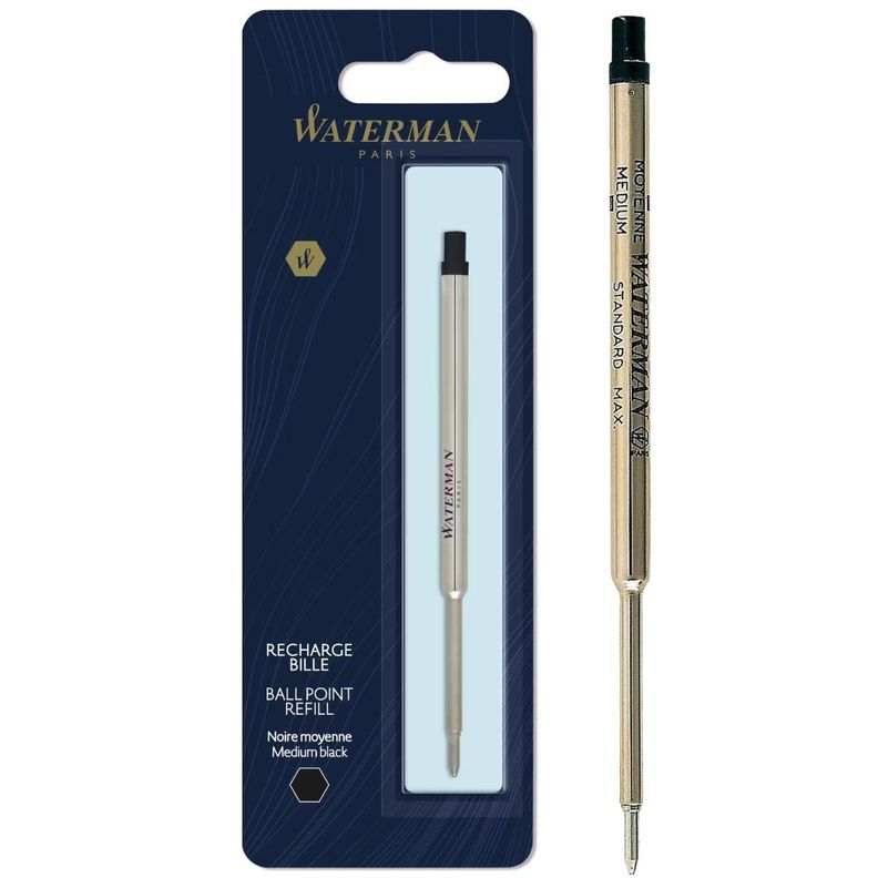 Repuesto Boligrafo Waterman Punta Media Negro-0