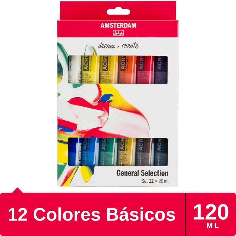 Acrílicos Amsterdam Series Estandar Pack 12x20ml-2