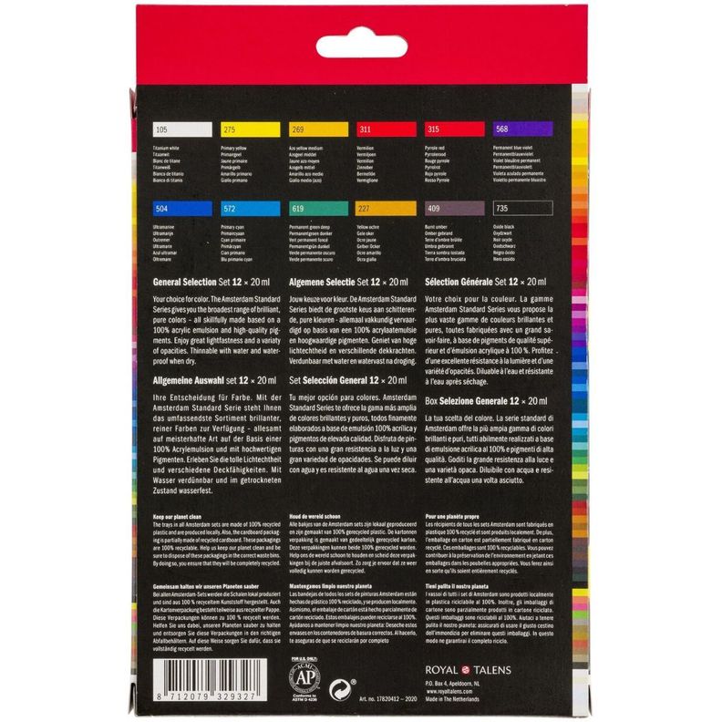 Acrílicos Amsterdam Series Estandar Pack 12x20ml-4
