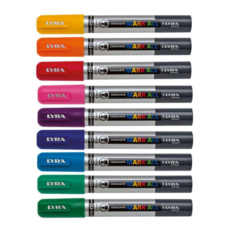Set 12 Marcadores Acrílicos Graduate Mark All Lyra 2mm-0