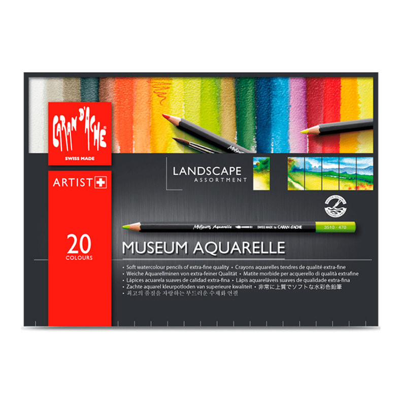 Lápices Acuarela Museum Aquarelle Caran D Ache Set20 Paisaje-0