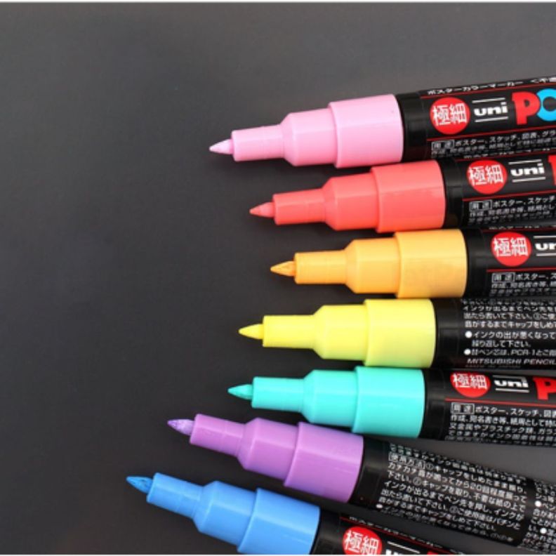 Marcadores Posca 1M Set 8 Colores Pastel-2