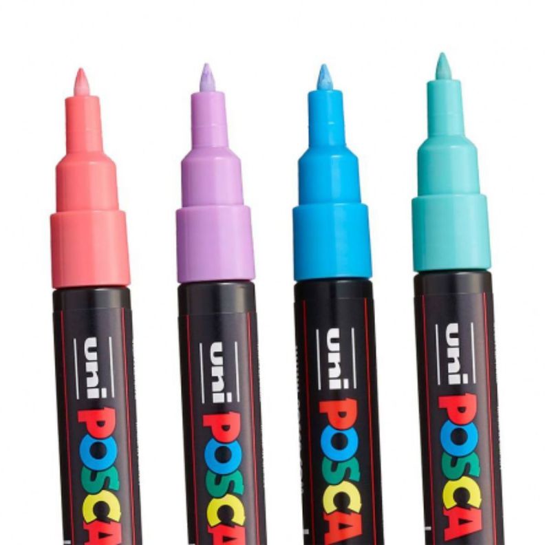 Marcadores Posca 1M Set 8 Colores Pastel-3