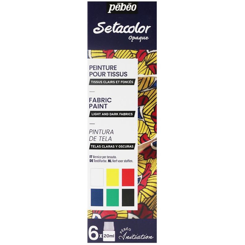 Pintura para Tela Pebeo Setacolor Opaque Set 6 x 20ml-0