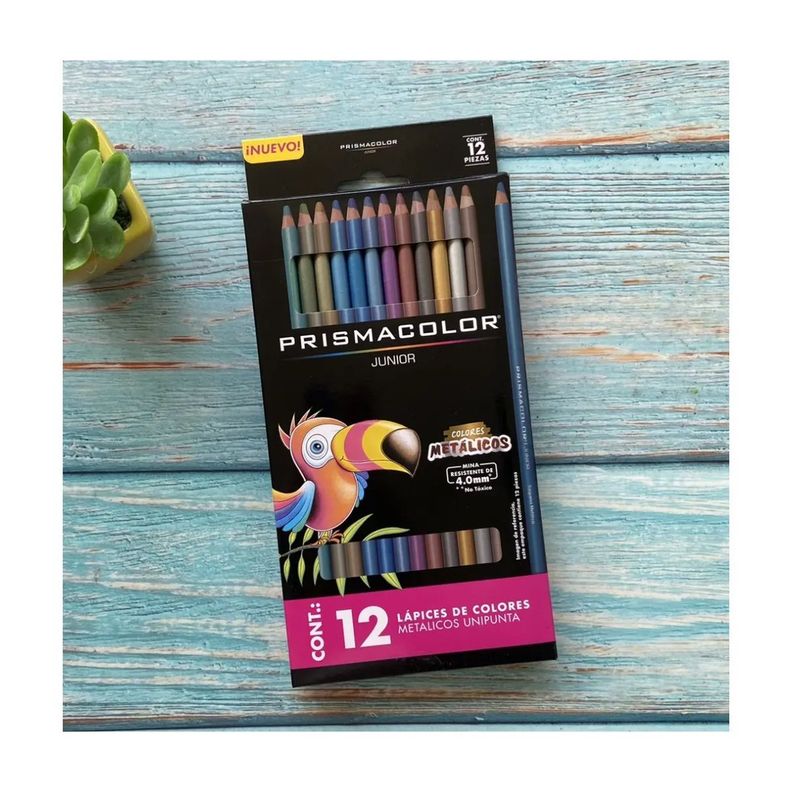Lápices de Colores Prismacolor Junior Set 12 Metálicos-1