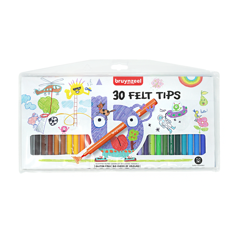 Marcadores Para Niños Bruynzeel 30 Colores-0