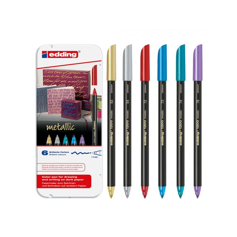 Marcadores Metálicos Edding Set 6 Colores-1