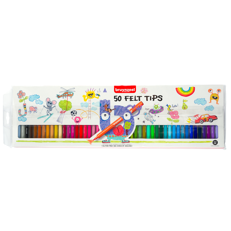 Marcadores Para Niños Bruynzeel 50 Colores-0