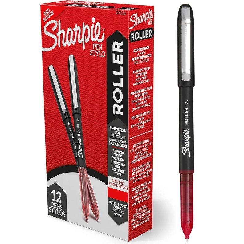 Roller Sharpie Punta Ultrafina Rojo x12-0