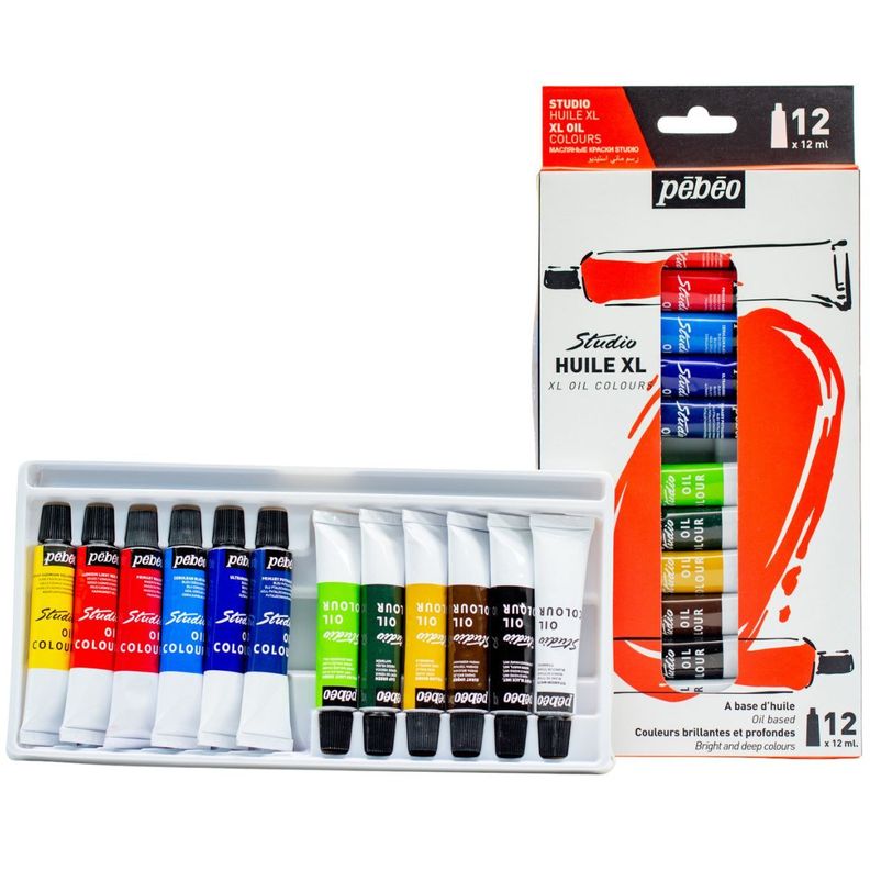 Set 12 Pinturas de Óleo 12ml Pebeo-0