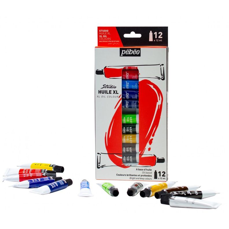 Set 12 Pinturas de Óleo 12ml Pebeo-1