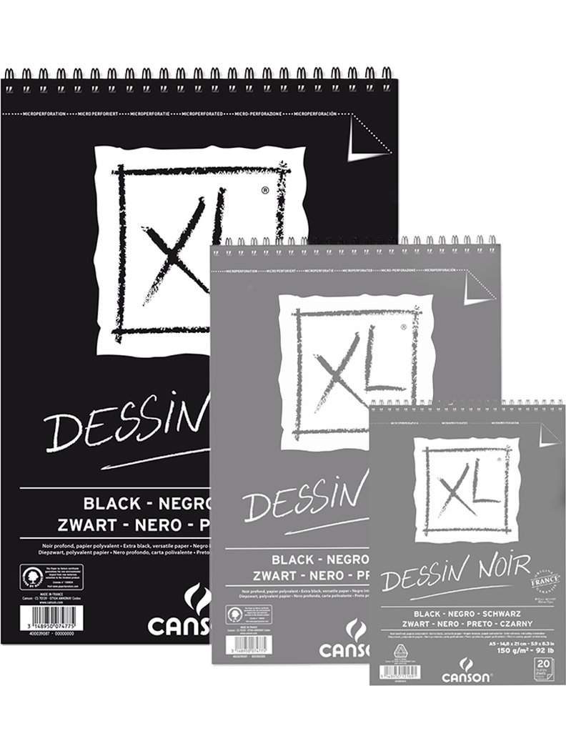 Croquera Dibujo Canson XL Negra 150gr A3-1