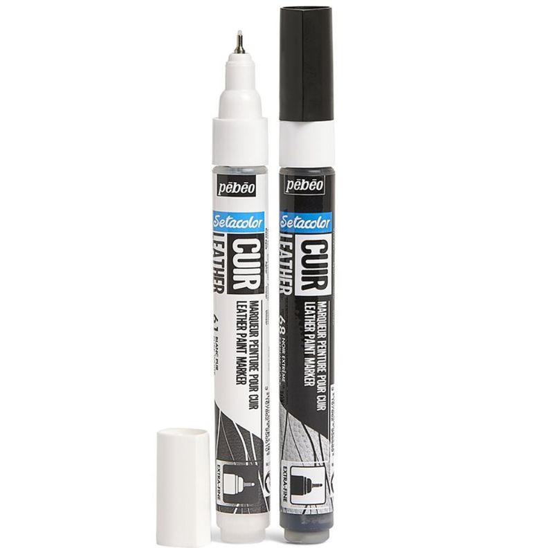 Marcador de Pintura para Cuero Pebeo Setacolor Set 2 Colores-0
