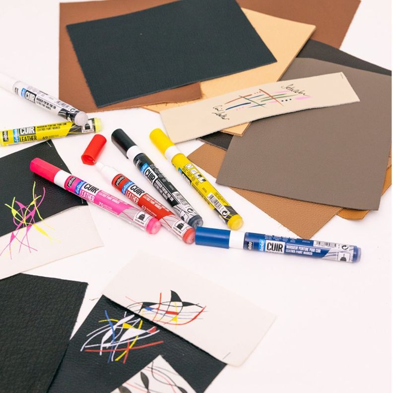 Marcador de Pintura para Cuero Pebeo Setacolor Set 2 Colores-4