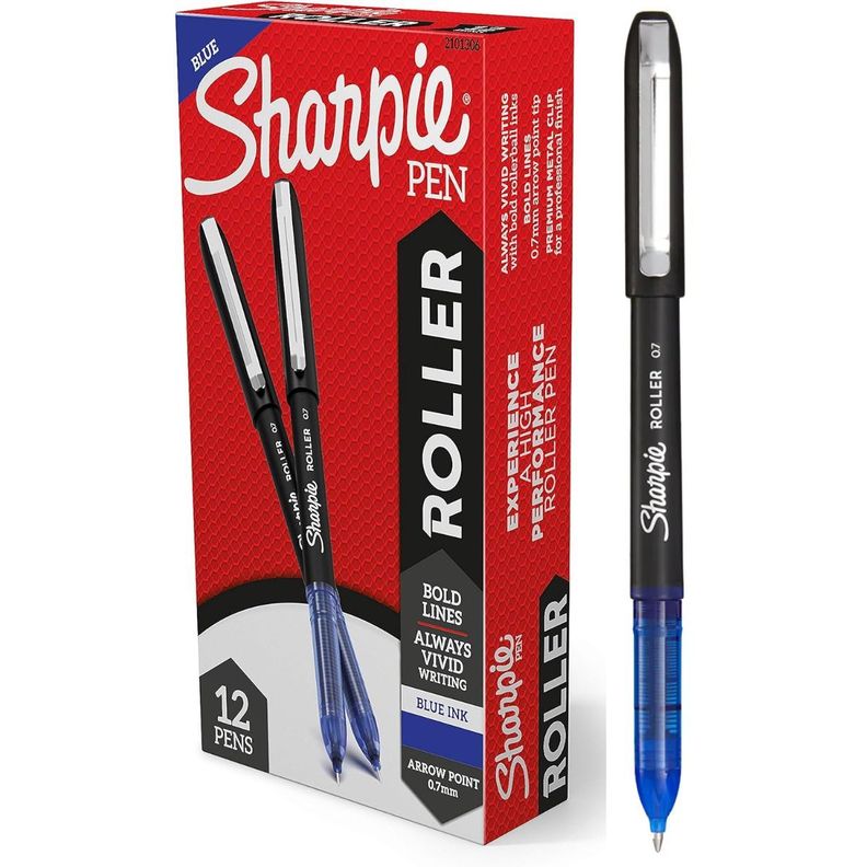 Roller Sharpie Punta Fina Azul x12-0