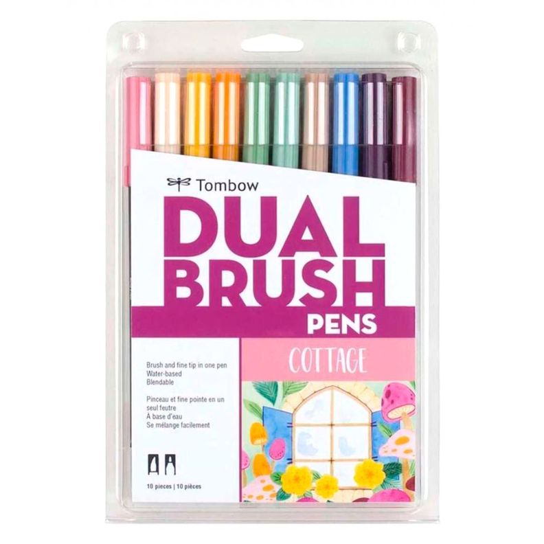 Set Marcadores Tombow Dual Brush Cabaña 10 colores-0