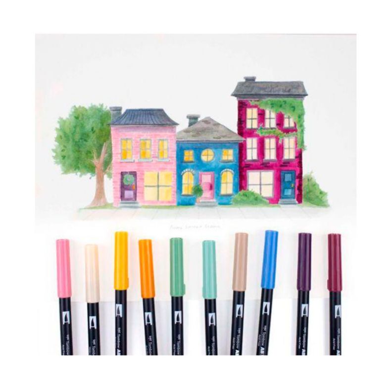 Set Marcadores Tombow Dual Brush Cabaña 10 colores-3