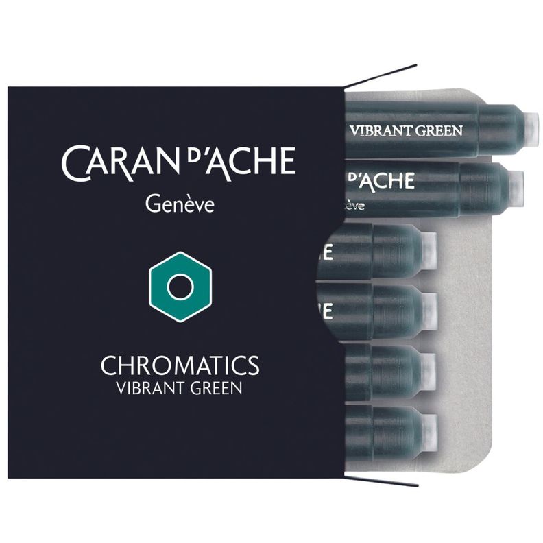 Cartucho de Tinta Caran d Ache Vibrant Green 6 Unidades-0