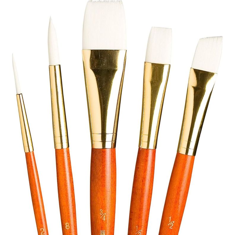 Pinceles Princeton Mango Corto Pelo Sintético Set 5 (2)-1