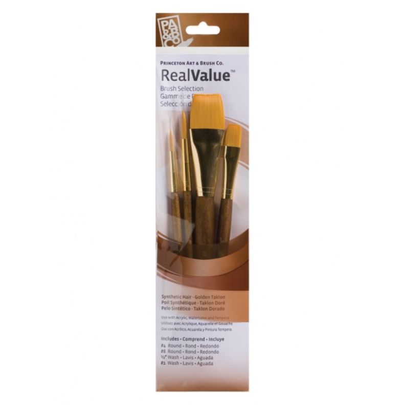Set 4 Pinceles Princeton Mango Corto Pelo Sintético-1