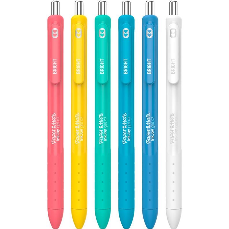 Set 6 Bolígrafos Inkjoy de Gel Paper Mate Colores Brillantes-1